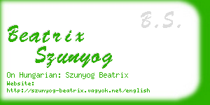 beatrix szunyog business card